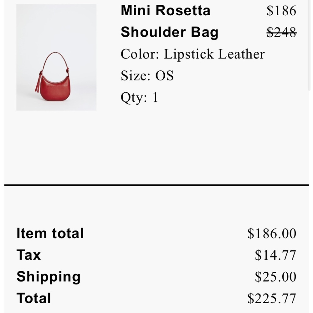 Reformation bag. Brand new. Comes with dust bag.